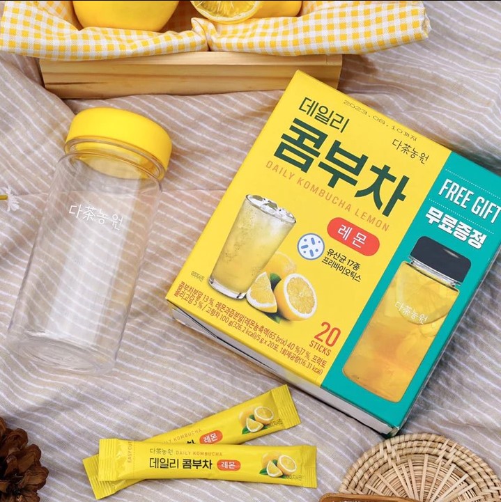 Danongwon 韓國 日常檸檬康普茶 5g x 20條 + 附送杯 1隻